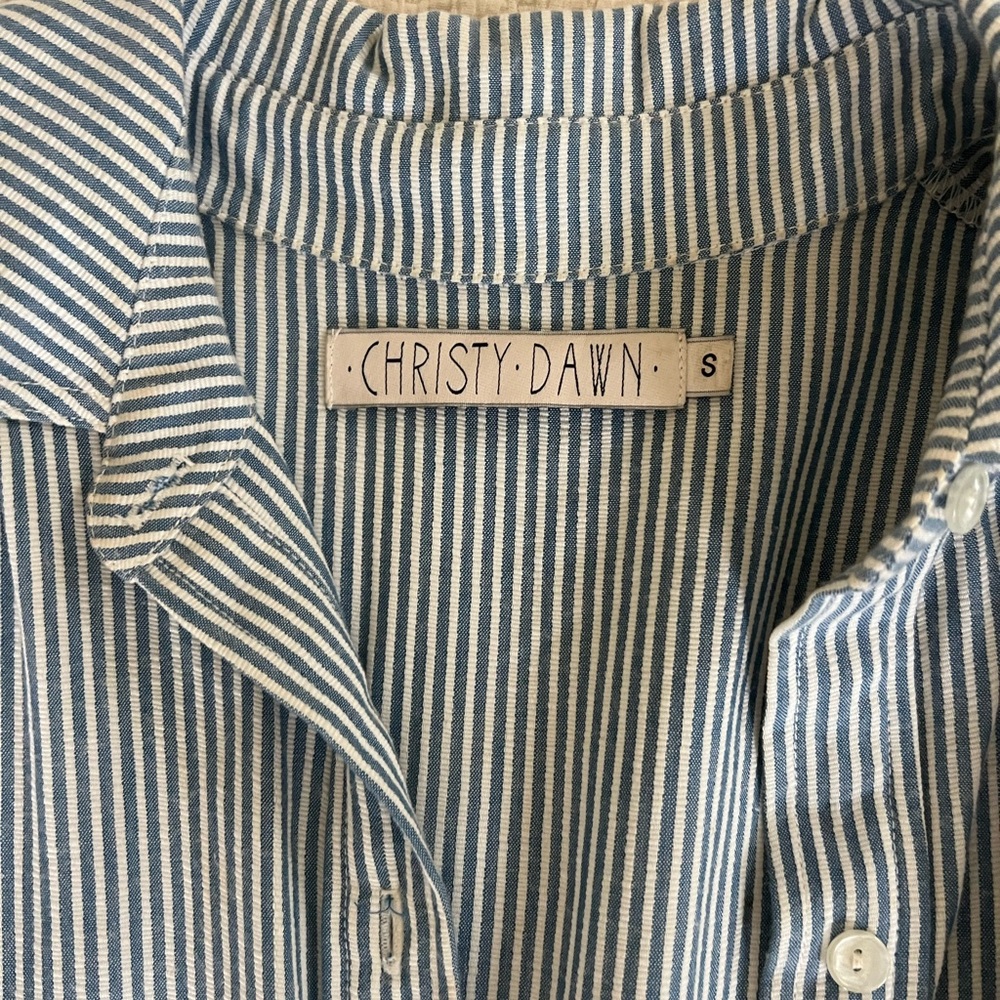 CHRISTY DAWN long sleeve button down shirt dress